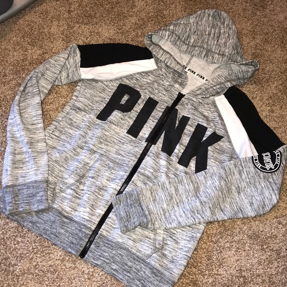 PINK Victoria's Secret Sweaters - Pink Varsity Hoodie